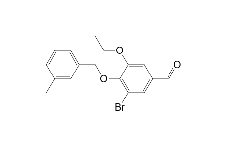 3-Bromo-5-ethoxy-4-[(3-methylphenyl)methoxy]benzaldehyde
