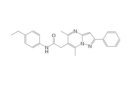 pyrazolo[1,5-a]pyrimidine-6-acetamide, N-(4-ethylphenyl)-5,7-dimethyl-2-phenyl-