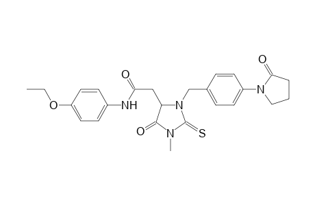 2-[5-keto-3-[4-(2-ketopyrrolidino)benzyl]-1-methyl-2-thioxo-imidazolidin-4-yl]-N-p-phenetyl-acetamide