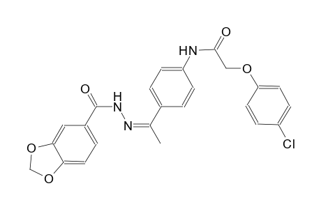 N-{4-[(1Z)-N-(1,3-benzodioxol-5-ylcarbonyl)ethanehydrazonoyl]phenyl}-2-(4-chlorophenoxy)acetamide