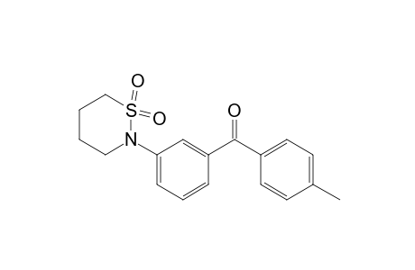 4-METHYL-3'-(TETRAHYDRO-2H-1,2-THIAZIN-2-YL)BENZOPHENONE, S,S-DIOXIDE