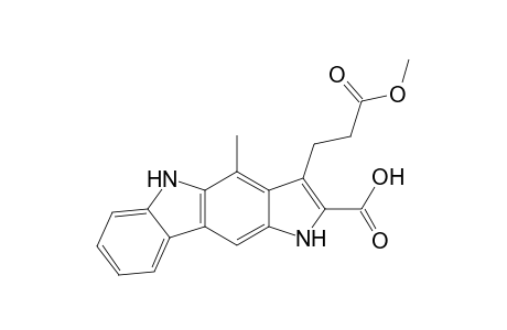 3-(2-Methoxycarbonylethyl)-4-methyl-1,5-dihydro-pyrrolo[3,2-b]carbazole-2-carboxylic acid