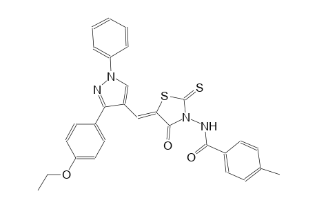 benzamide, N-[(5Z)-5-[[3-(4-ethoxyphenyl)-1-phenyl-1H-pyrazol-4-yl]methylene]-4-oxo-2-thioxothiazolidinyl]-4-methyl-