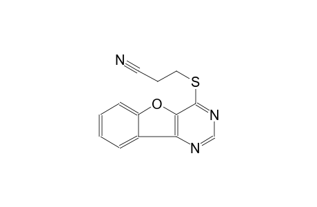 3-([1]benzofuro[3,2-d]pyrimidin-4-ylsulfanyl)propanenitrile