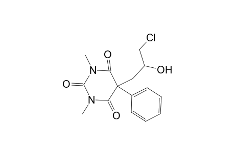 2,4,6(1H,3H,5H)-Pyrimidinetrione, 5-(3-chloro-2-hydroxypropyl)-1,3-dimethyl-5-phenyl-