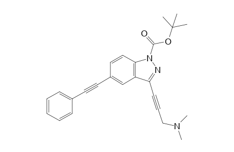 3-[3-(dimethylamino)prop-1-ynyl]-5-(2-phenylethynyl)-1-indazolecarboxylic acid tert-butyl ester