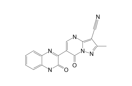 6-(3-OXO-3,4-DIHYDROQUINOXALIN-2-YL)-3-CYANO-2-METHYL-4,7-DIHYDROPYRAZOLO-[1,5-A]-PYRIMIDIN-7-ONE