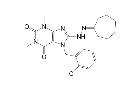 7-(2-chlorobenzyl)-8-(2-cycloheptylidenehydrazino)-1,3-dimethyl-3,7-dihydro-1H-purine-2,6-dione