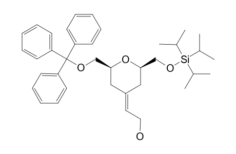 2-(2-TRIISOPROPYLSILANYLOXYMETHYL-6-TRITYLOXYMETHYL-TETRAHYDRO-PYRAN-4-YLIDENE)-ETHANOL