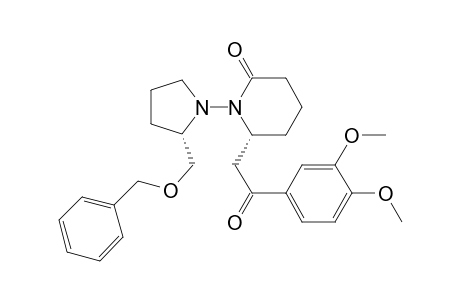 (6R)-1-[(2S)-2-(benzoxymethyl)pyrrolidino]-6-[2-(3,4-dimethoxyphenyl)-2-keto-ethyl]-2-piperidone