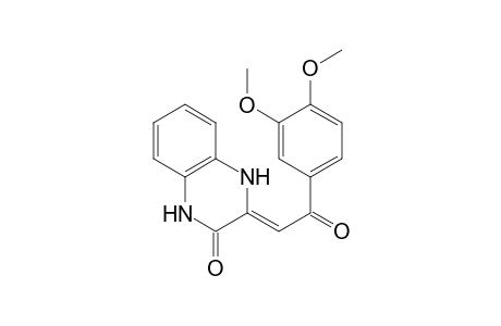 (3Z)-3-[2-(3,4-dimethoxyphenyl)-2-keto-ethylidene]-1,4-dihydroquinoxalin-2-one