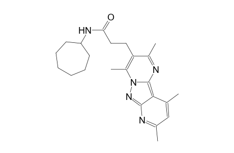 pyrido[2',3':3,4]pyrazolo[1,5-a]pyrimidine-3-propanamide, N-cycloheptyl-2,4,8,10-tetramethyl-