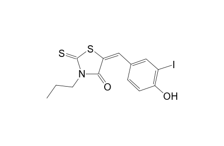 4(5H)-Thiazolone, dihydro-5-[(4-hydroxy-3-iodophenyl)methylidene]-3-propyl-2-thioxo-