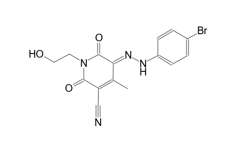 (5E)-5-[(4-bromophenyl)hydrazono]-1-(2-hydroxyethyl)-4-methyl-2,6-dioxo-1,2,5,6-tetrahydro-3-pyridinecarbonitrile
