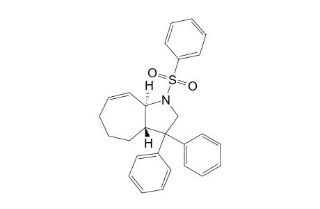(+-)-(3aS,8aR)-3,3-Diphenyl-1-(phenylsulfonyl)-1,2,3,3a,4,5,6,8a-octahydrocyclohepta[b]pyrrole