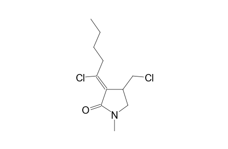 .alpha.-(Z)-(1'-Chloropentylidene)-.beta.-(chloromethyl)-N-methyl-.gamma.-butyrolactam