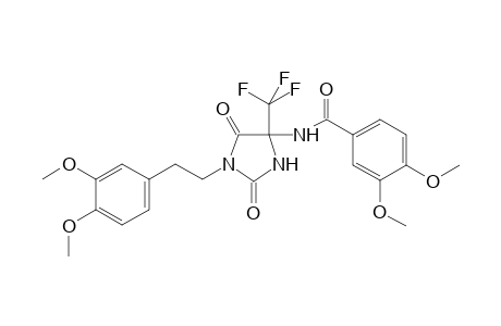 N-{1-[2-(3,4-dimethoxyphenyl)ethyl]-2,5-dioxo-4-(trifluoromethyl)imidazolidin-4-yl}-3,4-dimethoxybenzamide