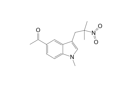 1-[1'-methyl-3'-(2''-methyl-2''-nitropropyl)indol-5'-yl]ethanone and 1-[1'-methyl-3'-(2''-methyl-2''-nitropropyl)indol-6'-yl]ethanone