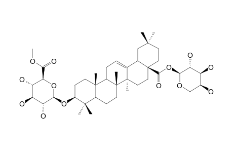 SCABEROSIDE-B1;3-O-BETA-(6-O-METHYL)-GLUCURONOPYRANOSYL-OLEANOLIC-ACID-28-O-ARABINOPYRANOSYLESTER