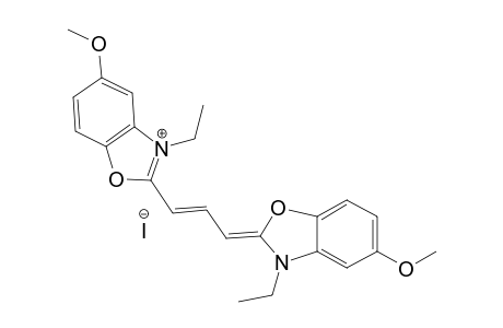 3-Ethyl-2-((1E,3Z)-3-(3-ethyl-5-methoxybenzo[d]oxazol-2(3H)-ylidene)prop-1-en-1-yl)-5-methoxybenzo[d]oxazol-3-ium iodide