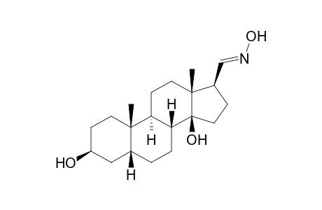 (3S,5R,8R,9S,10S,13R,14S,17E,17S)-3,14-dihydroxy-10,13-dimethyl-1,2,3,4,5,6,7,8,9,11,12,15,16,17-tetradecahydrocyclopenta[a]phenanthrene-17-carbaldehyde oxime