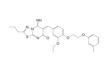 (6Z)-6-{3-ethoxy-4-[2-(3-methylphenoxy)ethoxy]benzylidene}-5-imino-2-propyl-5,6-dihydro-7H-[1,3,4]thiadiazolo[3,2-a]pyrimidin-7-one