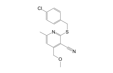 3-pyridinecarbonitrile, 2-[[(4-chlorophenyl)methyl]thio]-4-(methoxymethyl)-6-methyl-