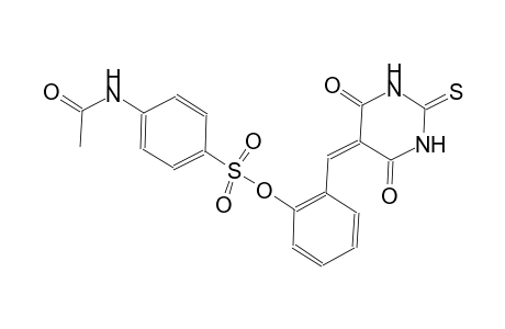2-[(4,6-dioxo-2-thioxotetrahydro-5(2H)-pyrimidinylidene)methyl]phenyl 4-(acetylamino)benzenesulfonate