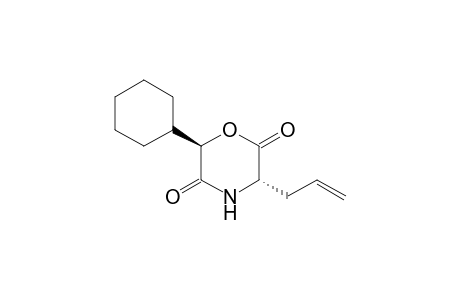 (3R,6S)-6-Cyclohexyl-3-(2-propenyl)morpholine-2,5-dione