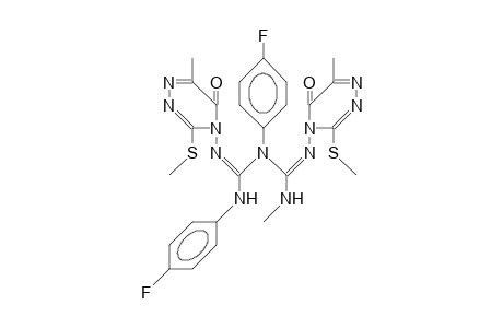 1,3-Bis(4-fluoro-phenyl)-2,4-bis(6-methyl-3-methylthio-5-oxo-4,5-dihydro-1,2,4-triazin-4-yl)-5-methyl-biguanide