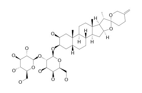 SPIROST-25(27)-ENE-2-BETA,3-BETA-DIOL-3-O-BETA-D-GALACTOPYRANOSYL-(1->2)-BETA-D-GLUCOPYRANOSIDE
