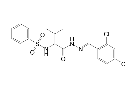 2-(benzenesulfonamido)-N-[(E)-(2,4-dichlorobenzylidene)amino]-3-methyl-butyramide