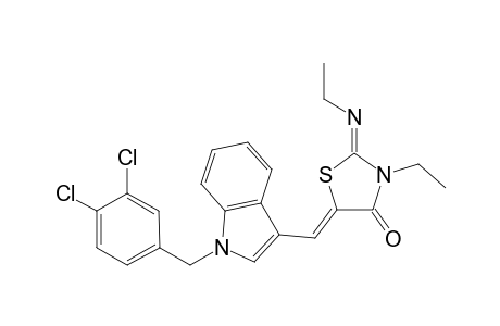 5-[1-(3,4-dichloro-benzyl)-1H-indol-3-ylmethylene]-3-ethyl-2-ethylimino-thiazolidin-4-one