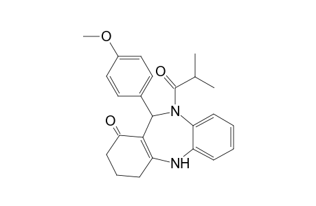 5-isobutyryl-6-(4-methoxyphenyl)-8,9,10,11-tetrahydro-6H-benzo[b][1,4]benzodiazepin-7-one