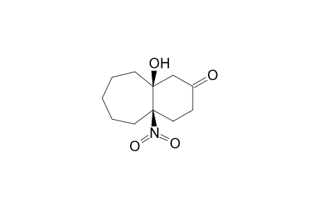 2H-Benzocyclohepten-2-one, decahydro-9a-hydroxy-4a-nitro-, cis-
