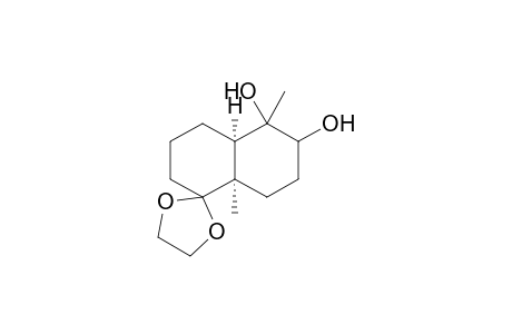 (cis)-5',8'a-Dimethyl-3',4',4'a,5',6',7',8',8'a-octahydrospiro[1,3-dioxolan-2,1'(2'H)-naphthalene]-5',6'-diol