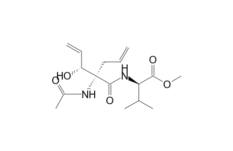 Methyl N-[(2S,3R)-2-allyl-2-acetamido-3-hydroxy-4-pentenoyl]-(R)-valinate