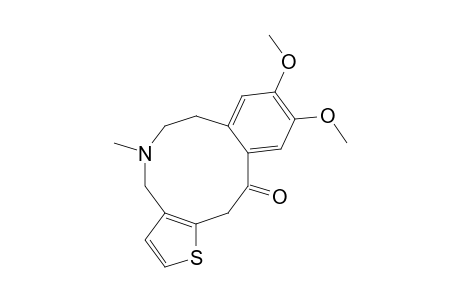 9,10-DIMETHOXY-5-METHYL-4,5,6,7,12,13-HEXAHYDROTHIENO-[3,2-E]-[3]-BENZAZECIN-12-ONE