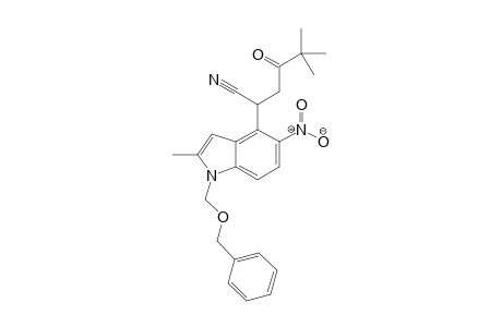 2-(1-Benzyloxymethyl-2-methyl-5-nitro-1H-indol-4-yl)-5,5-dimethyl-4-oxohexanenitrile