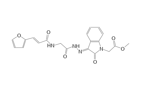 methyl {(3E)-3-[({[(2E)-3-(2-furyl)-2-propenoyl]amino}acetyl)hydrazono]-2-oxo-2,3-dihydro-1H-indol-1-yl}acetate
