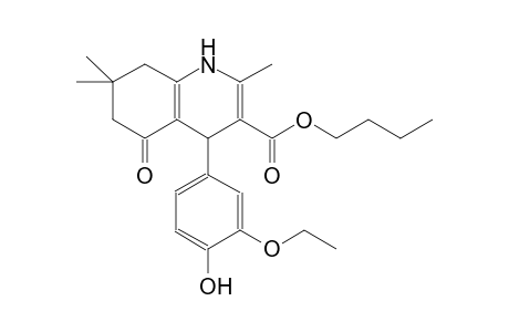 butyl 4-(3-ethoxy-4-hydroxyphenyl)-2,7,7-trimethyl-5-oxo-1,4,5,6,7,8-hexahydro-3-quinolinecarboxylate