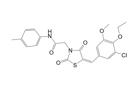 2-[(5E)-5-(3-chloro-4-ethoxy-5-methoxybenzylidene)-2,4-dioxo-1,3-thiazolidin-3-yl]-N-(4-methylphenyl)acetamide