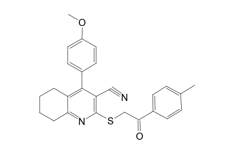 2-[[2-keto-2-(p-tolyl)ethyl]thio]-4-(4-methoxyphenyl)-5,6,7,8-tetrahydroquinoline-3-carbonitrile
