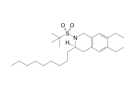 3R)-2-(tert-Butanesulfonyl)-6,7-diethyl-3-nonanyl-1,2,3,4-tetrahydroisoquinoline