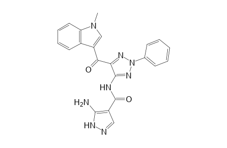 5-Amino-N-[5-(1-methyl-1H-indole-3-carbonyl)-2-phenyl-2H-1,2,3-triazol-4-yl]-1H-pyrazole-4-carboxamide