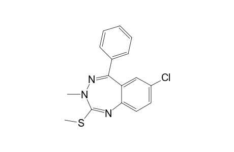 7-Chloranyl-3-methyl-2-methylsulfanyl-5-phenyl-1,3,4-benzotriazepine