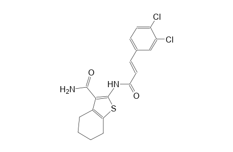 2-{[(2E)-3-(3,4-dichlorophenyl)-2-propenoyl]amino}-4,5,6,7-tetrahydro-1-benzothiophene-3-carboxamide