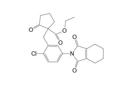 Cyclopentanecarboxylic acid, 1-[[2-chloro-5-(1,3,4,5,6,7-hexahydro-1,3-dioxo-2H-isoindol-2-yl)phenyl]methyl]-2-oxo-, ethyl ester