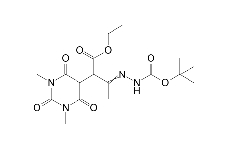 tert-Butyl 2-[2-(1,3-dimethyl-2,4,6-trioxohexahydropyrimidin-5-yl)-3-ethoxy-1-methyl-3-oxopropylidene]hydrazinecarboxylate