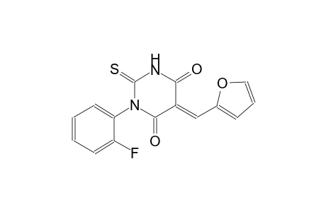 (5E)-1-(2-fluorophenyl)-5-(2-furylmethylene)-2-thioxodihydro-4,6(1H,5H)-pyrimidinedione